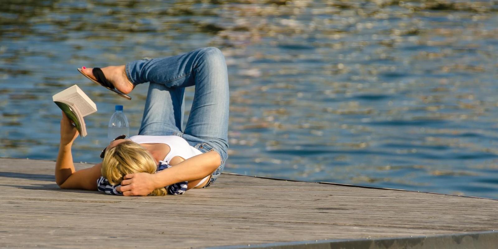 Woman reading on PTO