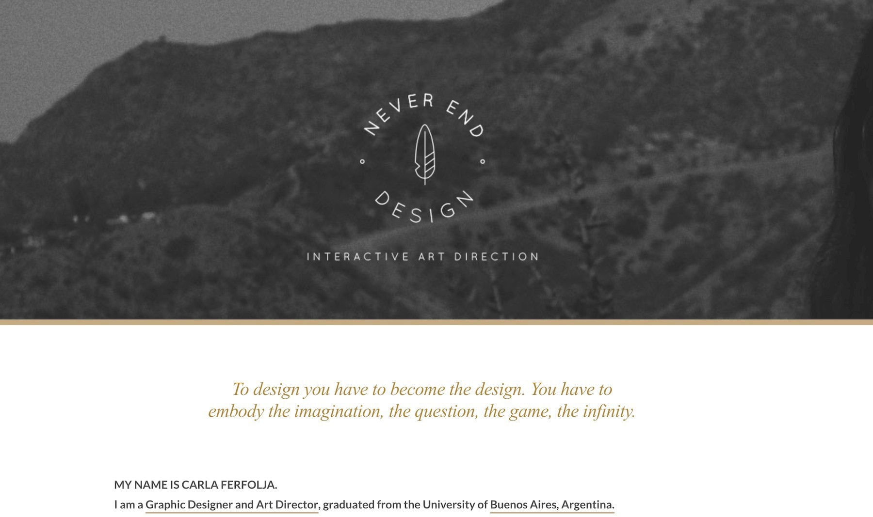 Carla Ferfolja design portfolio website freelance