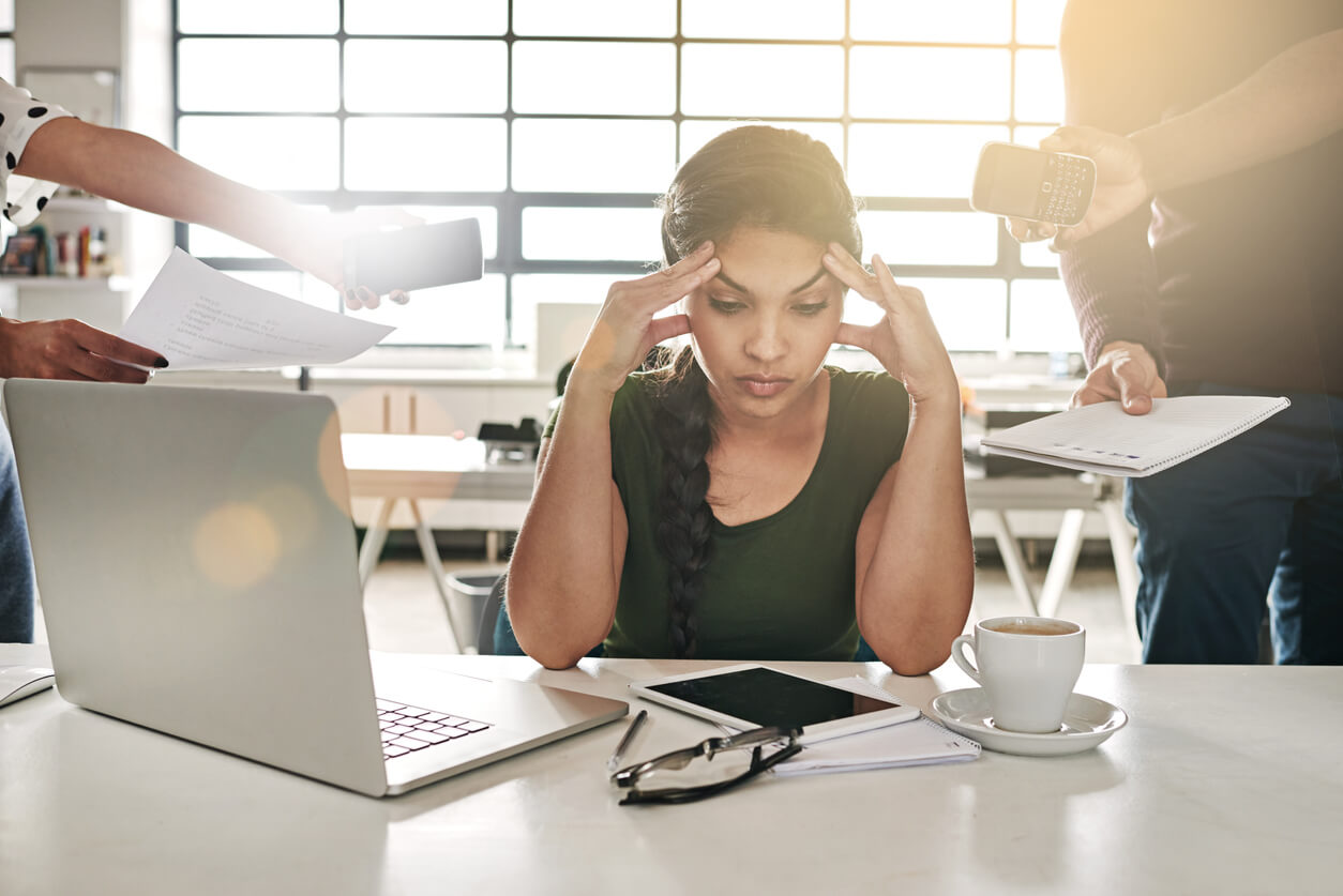 Employee overwhelmed by time management challenges