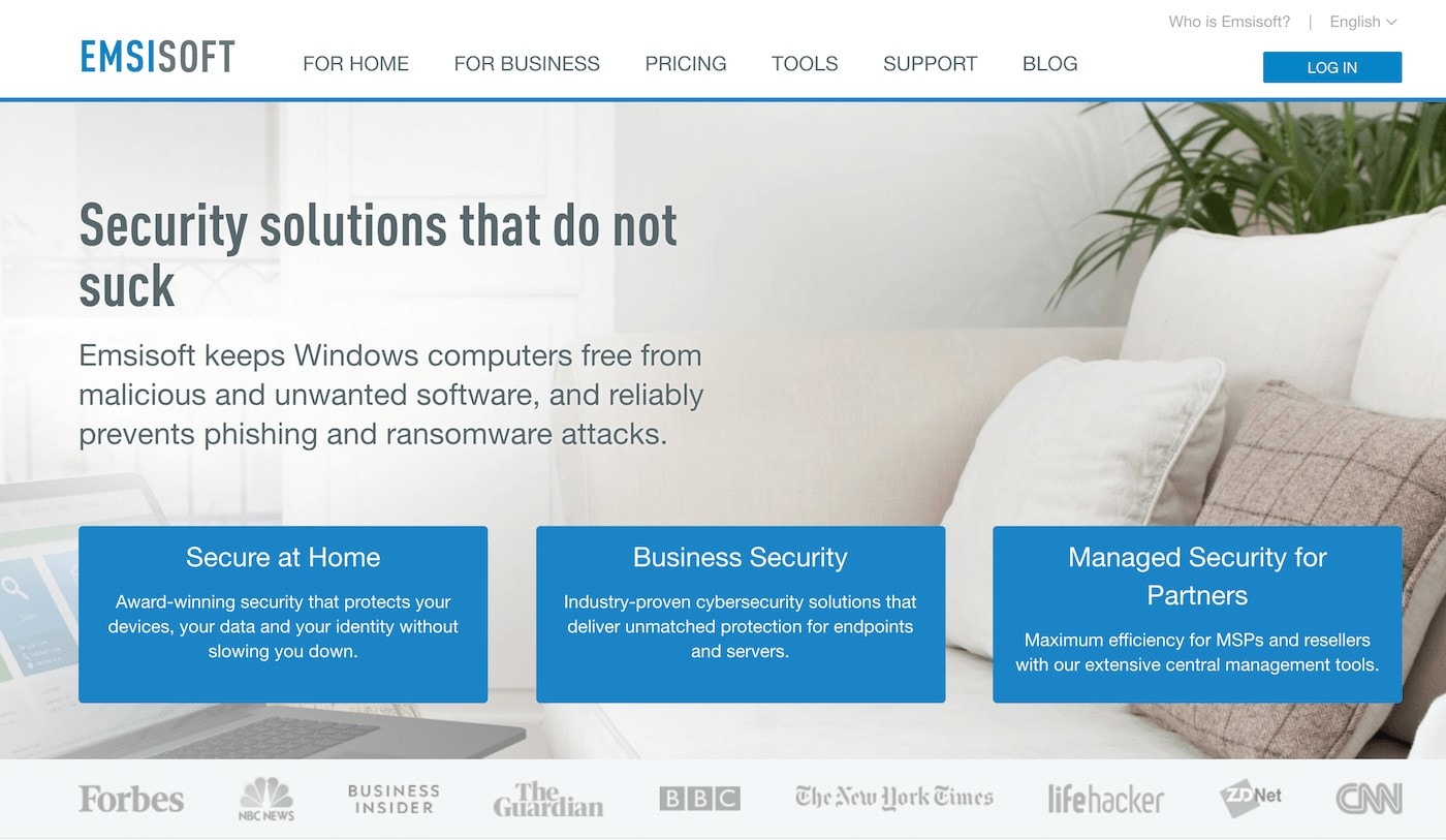 emsisoft website