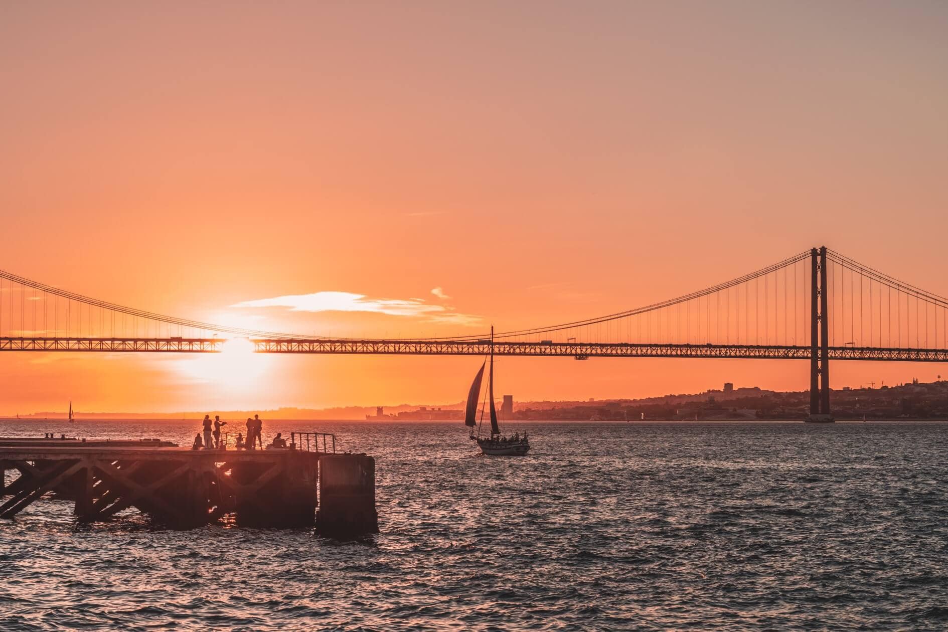 lisbon sunset during hubstaff retreat