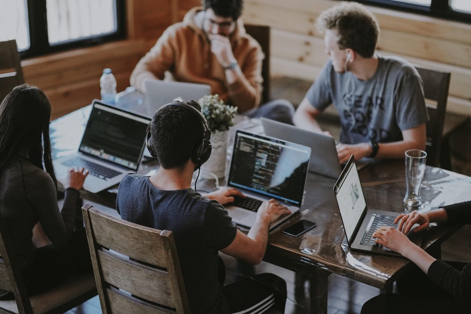 salaried staff working in an office