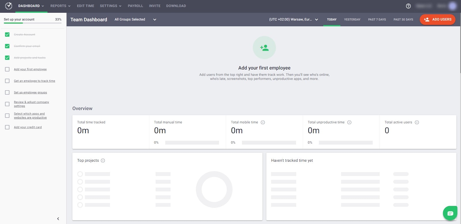 Time Doctor dashboard