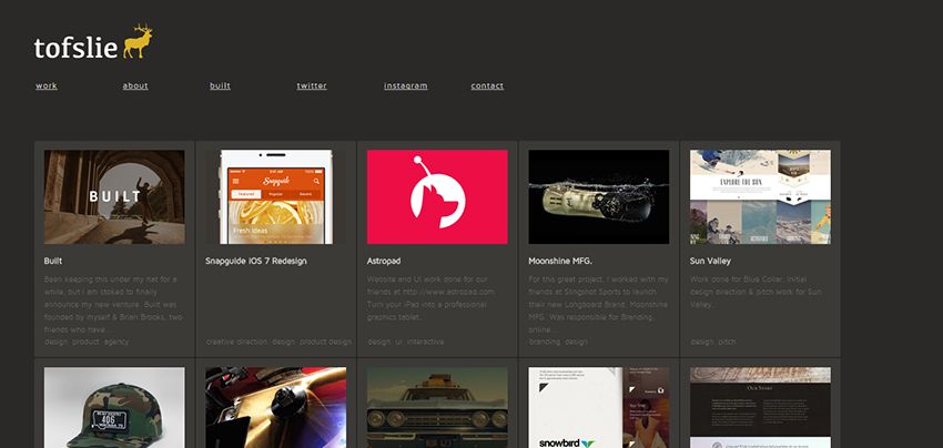 tofslie | Amazing Freelance Graphic Designers Websites