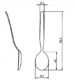 Resolución N° 2418-2009/TPI-INDECOPI: While the angle of the handle to the horizontal line or the depth of the concave part of the teaspoon [is slightly different] from the standard shape [...] the object is not an original work, due to the common form of others teaspoons.[80]