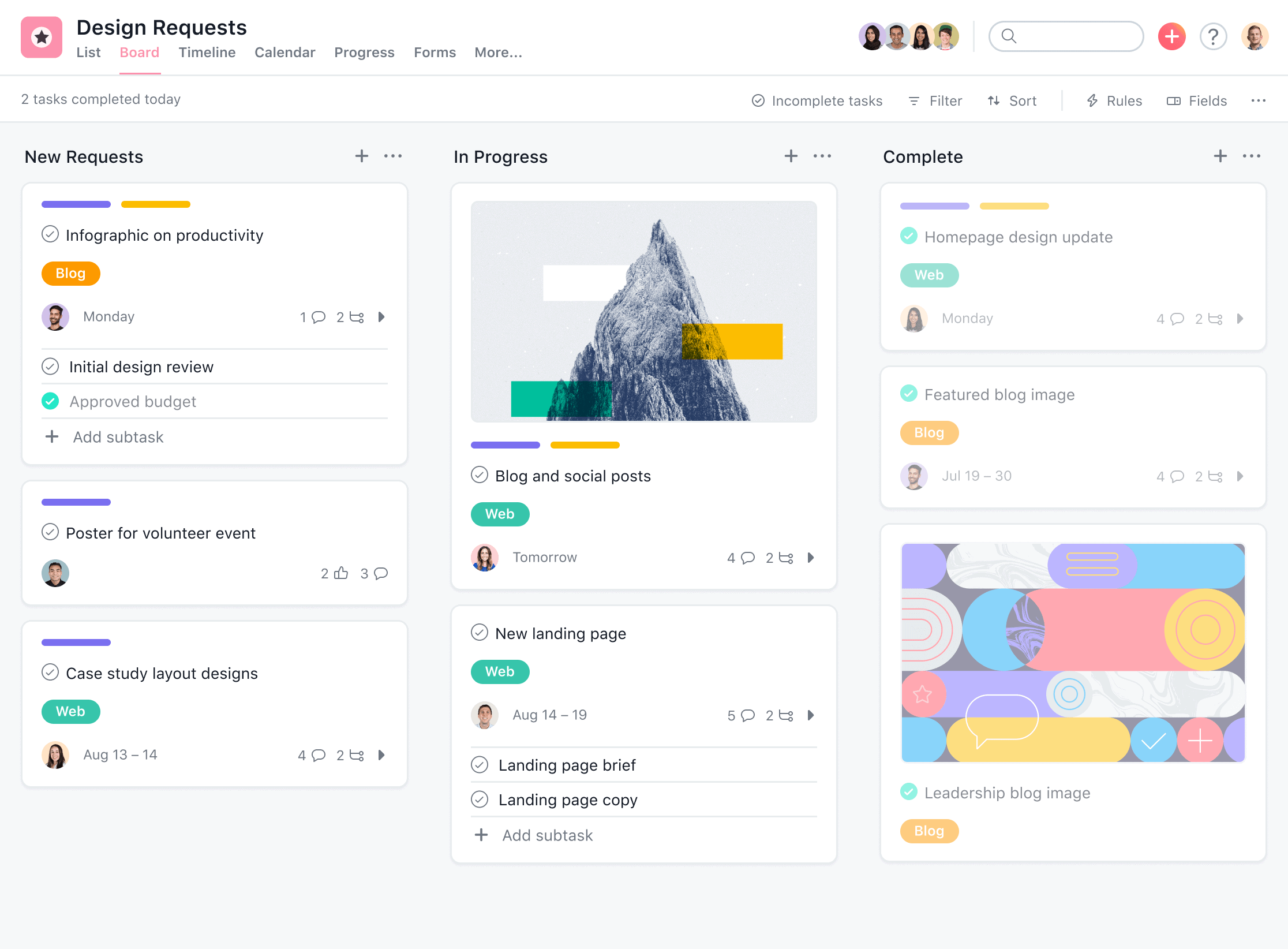 Asana team management