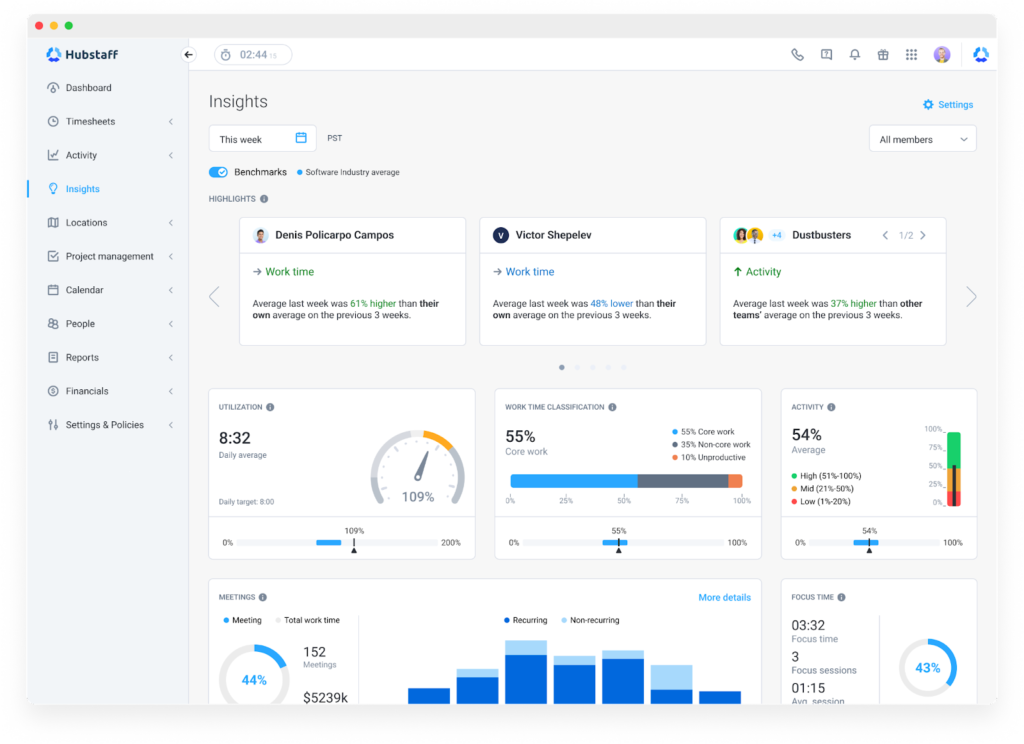 Hubstaff workforce development tool