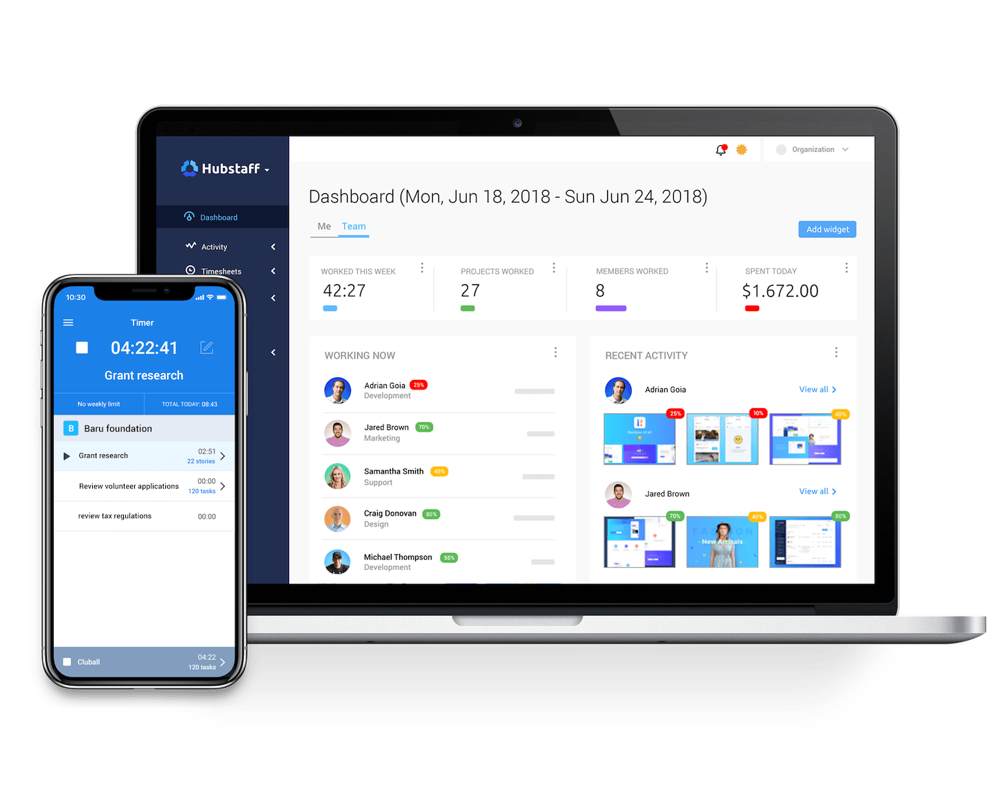 hubstaff timesheet app for mobile and desktop