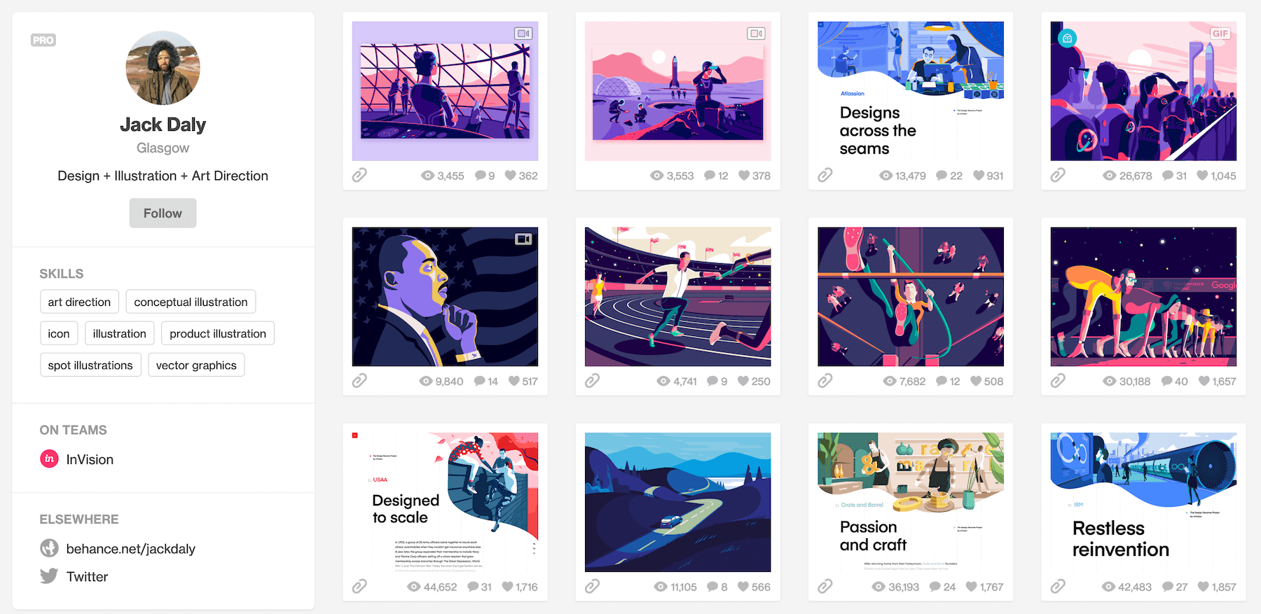 jack daly design portfolio site