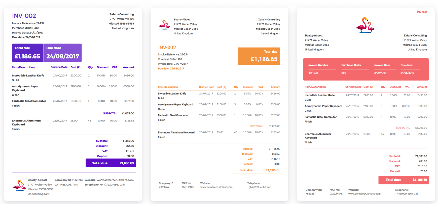 solna invoice template