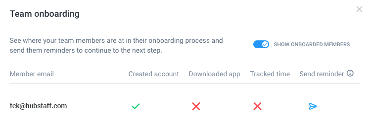 Hubstaff team onboarding