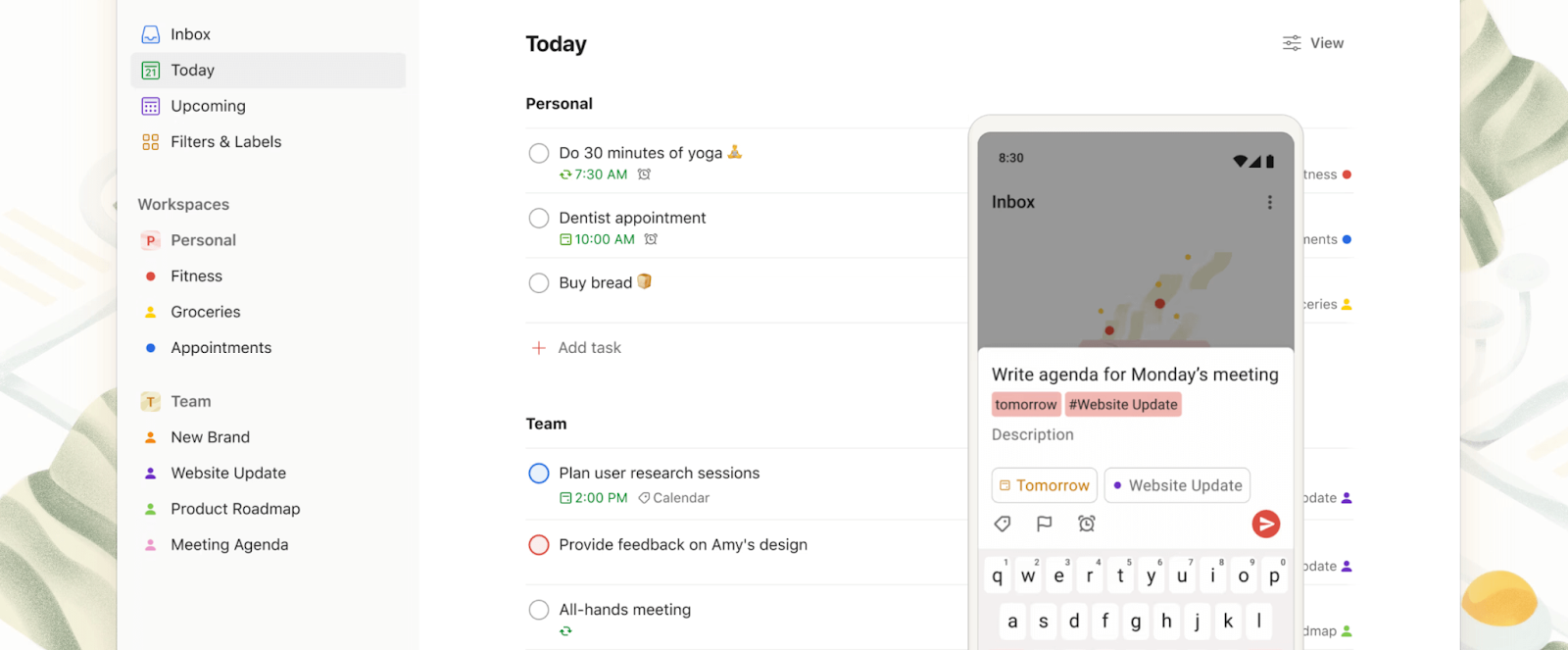 Todoist screenshot